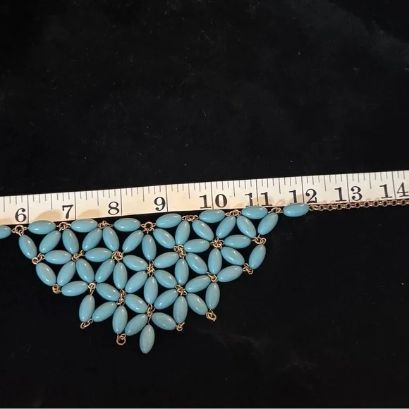 Elegant Aqua Beaded Necklace/Earring Set - Picture 4 of 6